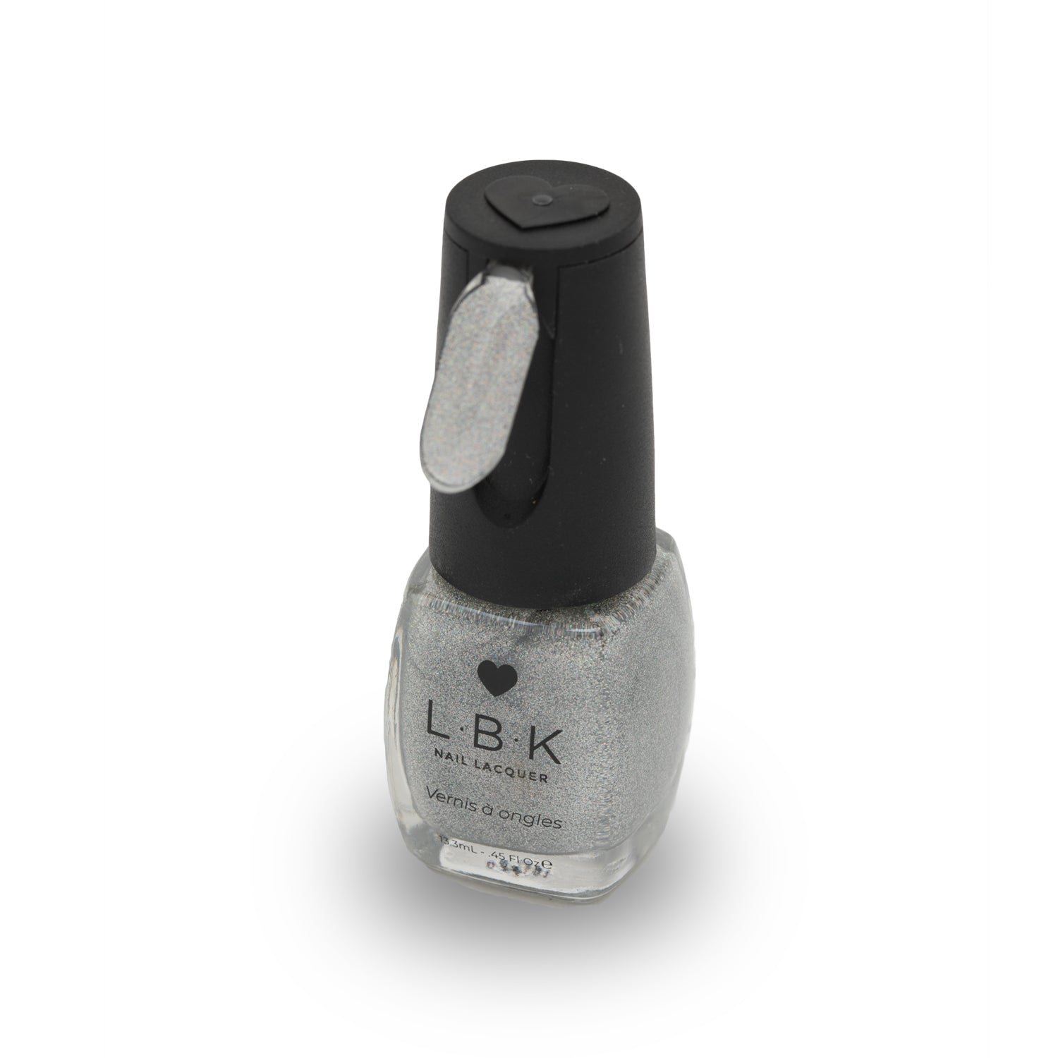 Silver nail foils on black - My Nail Polish Online